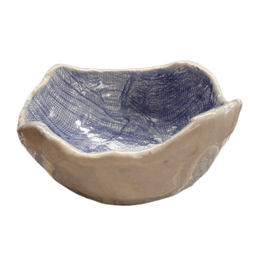 Matranga Signed Pottery Squared Bowl