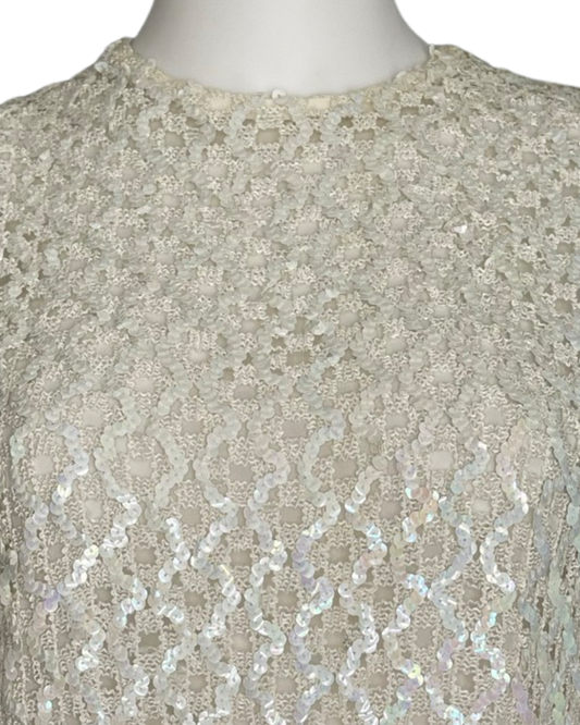 Vintage Iridescent Sequin Crop Top