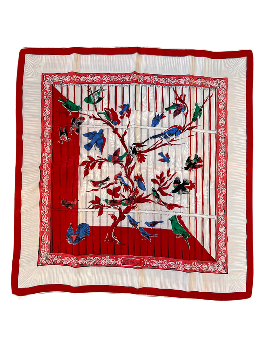 Vintage Silk Aviary Scarf