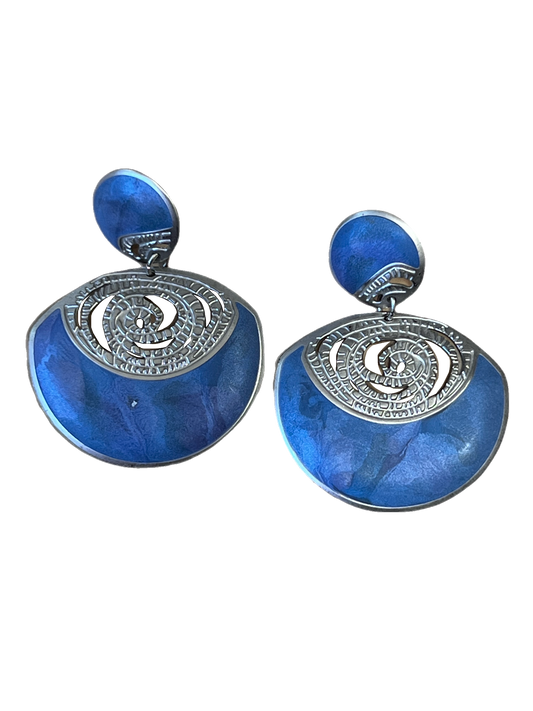 Berébi Blue and Silver Earrings