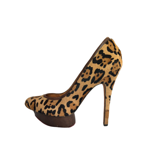 L.A.M.B Leopard Print Platform Stiletto