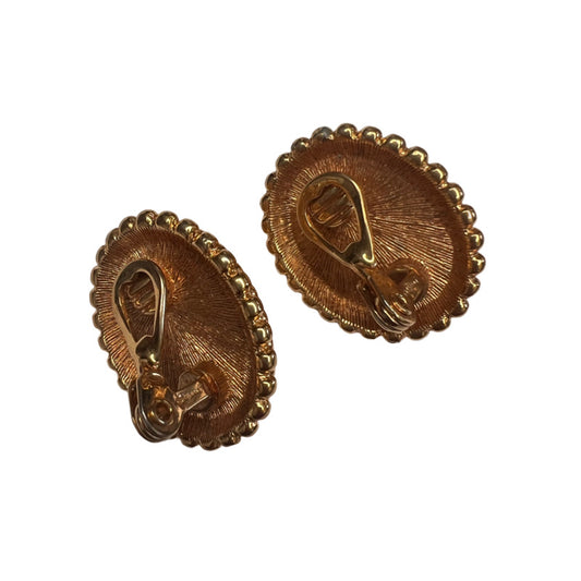 Vintage Gold Monet Clip Ons