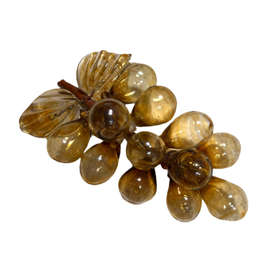 1950s Italian Handblown Amber Glass Grapes