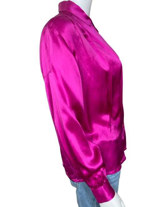Vintage Oscar De La Renta Silk Button Up